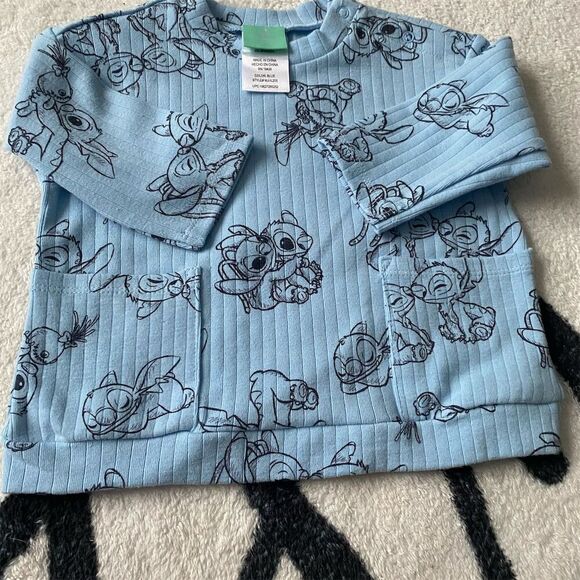 Disney Baby Unisex Blue Stitch & Angel Sweatshirt Sweatpants Set - Picture 1 of 7